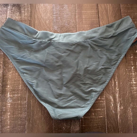 J. CREW NWT Teal Ribbed V Cut Bikini Bottoms Size‎ 2XL - Picture 2 of 7
